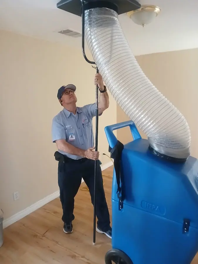 Mini Split Installation technician using HEPA equipment in Wenatchee